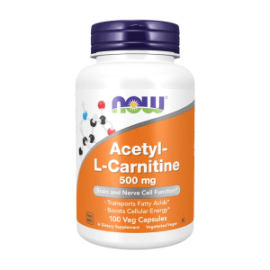 Acetyl-L-Carnitine 500mg Now Foods hỗ trợ vận chuyển chất béo 100 viên