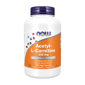 Acetyl-L-Carnitine 500mg Now Foods hỗ trợ vận chuyển chất béo 200 viên