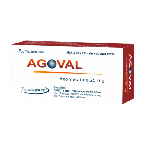 Agoval 25mg Herabiopharm điều trị trầm cảm 30 viên