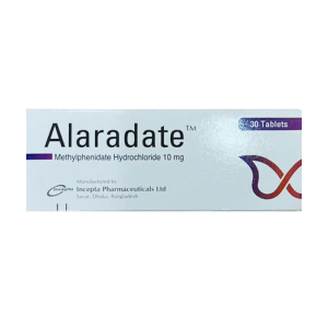 Alaradate 10mg Incepta điều trị rối loạn tăng động giảm chú ý 30 viên