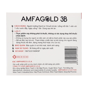 Amfagold 3B giúp bổ não 100 viên