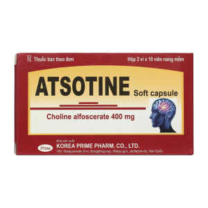Thuốc Atsotine 400mg Korea Prime Pharm điều trị hội chứng thoái hóa thần kinh não 30 viên