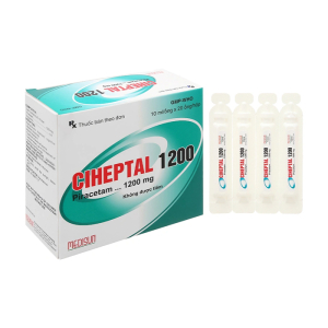 Ciheptal 1200 Medisun điều trị triệu chứng rối loạn nhận thức, chóng mặt (20 ống x 10ml)