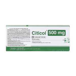Citicol 500 hỗ trợ tăng cường hoạt động của não 30 viên