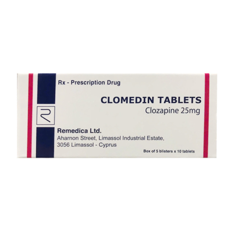 Clomedin 25mg Remedica điều trị tâm thần phân liệt 50 viên