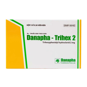 Danapha - Trihex 2 điều trị hỗ trợ hội chứng Parkinson, giảm hội chứng ngoại tháp 100 viên