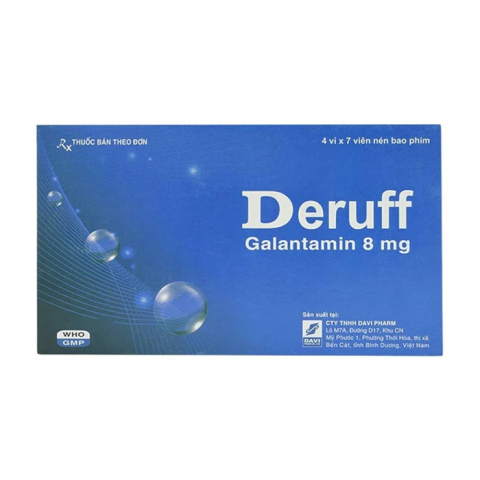 Deruff 8mg Davipharm điều trị chứng sa sút trí tuệ 28 viên