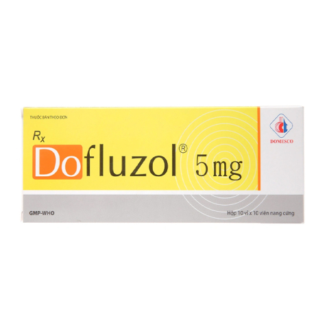 Dofluzol 5mg Domesco điều trị triệu chứng chóng mặt tiền đình, đau nửa đầu 100 viên