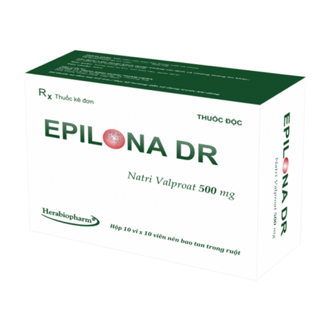 Epilona Dr 500mg Herabiopharm điều trị bệnh động kinh 30 viên