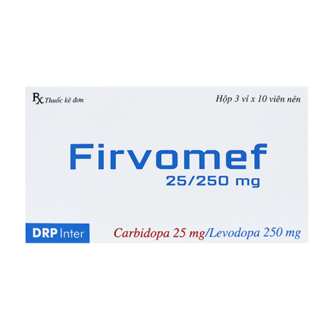  Firvomef 25/250mg DRP Inter điều trị hội chứng và bệnh Parkinson 30 viên