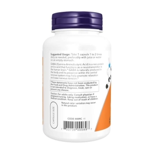 Gaba 750mg Now Foods hỗ trợ giảm căng thẳng thần kinh 100 viên 