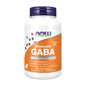 Gaba Chewable Now Foods hỗ trợ giảm căng thẳng thần kinh 90 viên