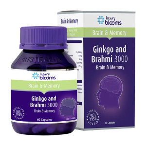 Ginkgo and Brahmi 3000 Henry Blooms hỗ trợ tăng cường trí não 60 viên