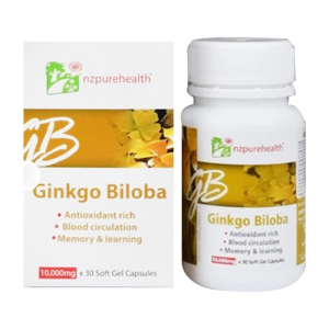 Ginkgo Biloba NZPurehealth hỗ trợ tuần hoàn máu 30 viên