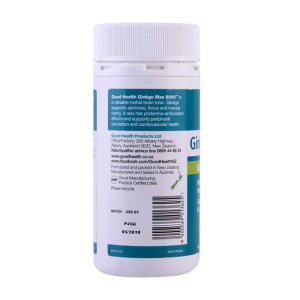 Goodhealth Ginkgo Max 8000 tăng cường trí nhớ, tuần hoàn máu não 120 viên