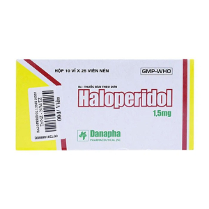 Haloperidol 1.5mg Danapha điều trị các trạng thái kích động tâm thần 250 viên