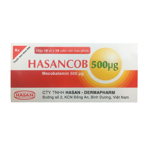Hasancob 500mcg Hasan điều trị các bệnh lý thần kinh ngoại biên 100 viên