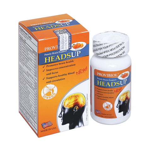 Headsup Provibiol hỗ trợ bổ não, tăng cường tuần hoàn máu não 30 Viên