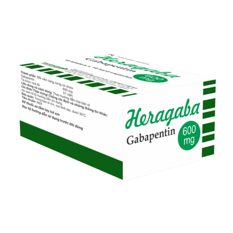 Heragaba 600mg Herabiopharm điều trị động kinh 100 viên