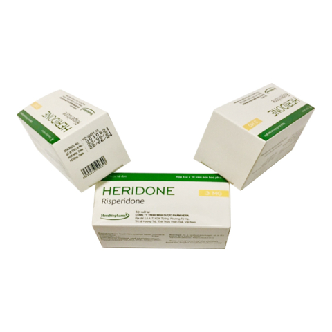 Heridone 3mg Herabiopharm điều trị tâm thần phân liệt 60 viên