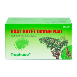 Hoạt Huyết Dưỡng Não Traphaco điều trị suy giảm trí nhớ 100 viên bao đường