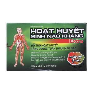 Hoạt Huyết Minh Não Khang Extra giúp tăng cường tuần hoàn máu não 20 viên