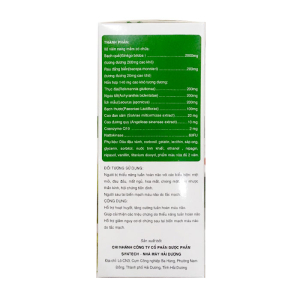 Ích não Ginkgo Bacopa 2200++ Tat Thanh hỗ trợ hoạt huyết 100 viên
