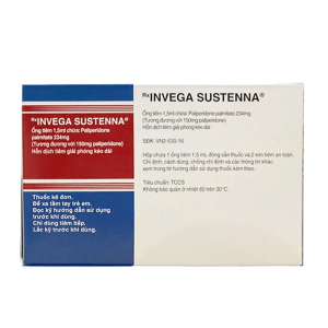 Invega Sustenna 1.5ml điều trị duy trì tâm thần phân liệt người lớn (1 ống tiêm 1.5ml + 2 kim tiêm)