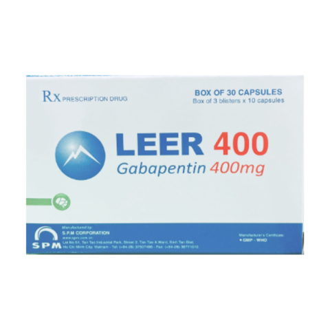 Leer 400mg trị động kinh, viêm dây thần kinh 30 viên