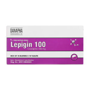 Lepigin 100mg Danapha điều trị bệnh tâm thần phân liệt 100 viên