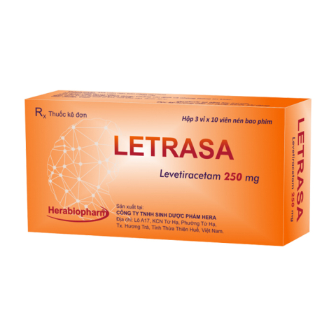 Letrasa 250mg Herabiopharm điều trị các cơn co giật 30 viên