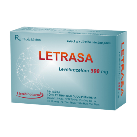 Letrasa 500mg Herabiopharm điều trị các cơn co giật 30 viên