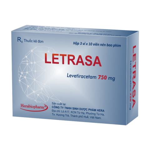 Letrasa 750mg Herabiopharm điều trị các cơn co giật 30 viên