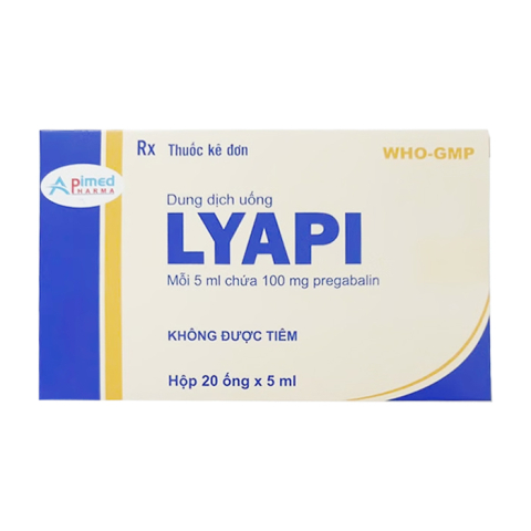 Lyapi 100mg/5ml Apimed điều trị đau thần kinh (20 ống x 5ml)