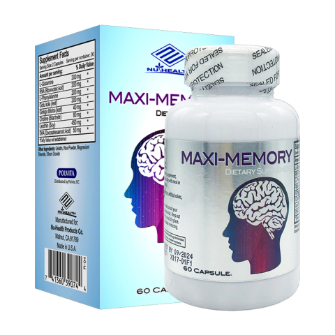 Maxi Memory Nu-Health hỗ trợ giúp tăng cường trí nhớ 60 viên