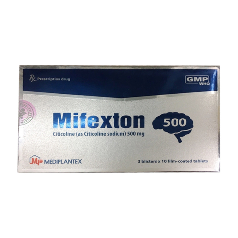 Mifexton 500 Mediplantex điều trị bệnh não cấp tính, mạn tính và điều trị Parkinson 30 viên
