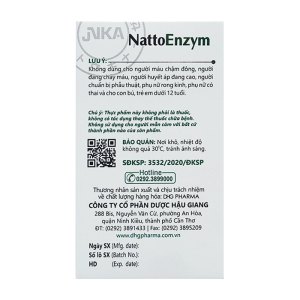 NattoEnzym DHG Pharma tăng tuần hoàn máu 90 viên