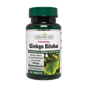 Natures Aid Ginkgo Biloba 6000mg hỗ trợ tuần hoàn máu não 90 viên