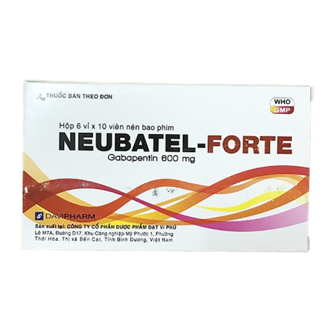 Neubatel - Forte 600mg Davipharm điều trị động kinh 60 viên