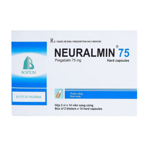 Neuralmin 75 Boston Pharma điều trị đau thần kinh, động kinh, rối loạn lo âu 28 viên