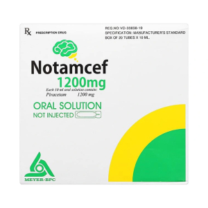 Dung dịch uống Notamcef 1200mg Meyer - BPC điều trị triệu chứng chóng mặt (20 ống x 10ml)