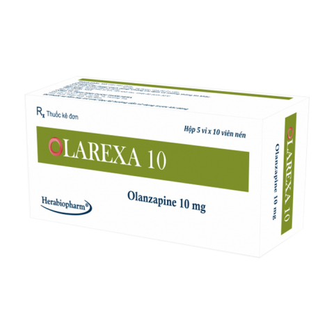 Olarexa 10mg Herabiopharm điều trị bệnh tâm thần phân liệt 50 viên
