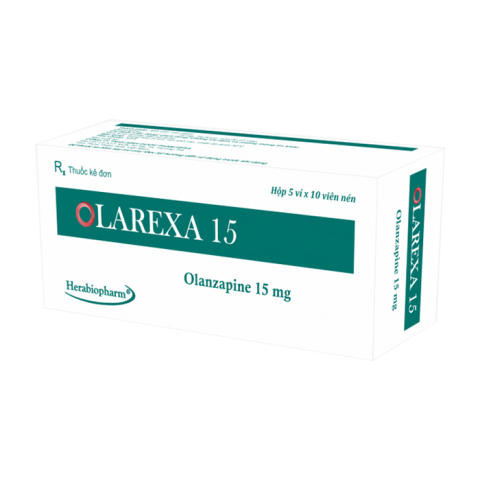 Olarexa 15mg Herabiopharm điều trị bệnh tâm thần phân liệt 50 viên