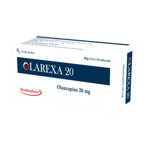 Olarexa 20mg Herabiopharm điều trị bệnh tâm thần phân liệt 50 viên