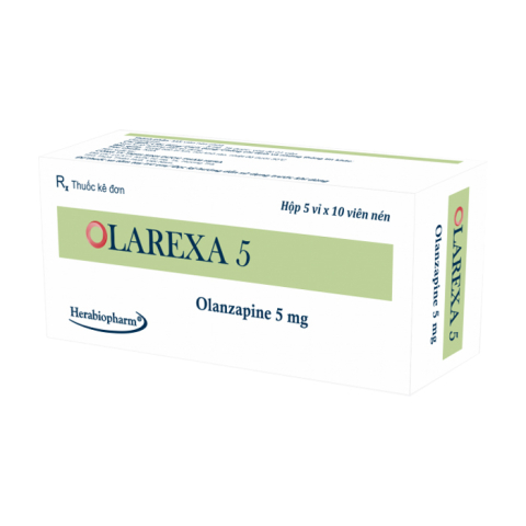 Olarexa 5mg Herabiopharm điều trị bệnh tâm thần phân liệt 50 viên