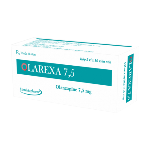 Olarexa 7.5mg Herabiopharm điều trị bệnh tâm thần phân liệt 50 viên
