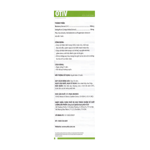 OTiV Ecogreen giúp tăng cường dưỡng chất cho não 30 viên