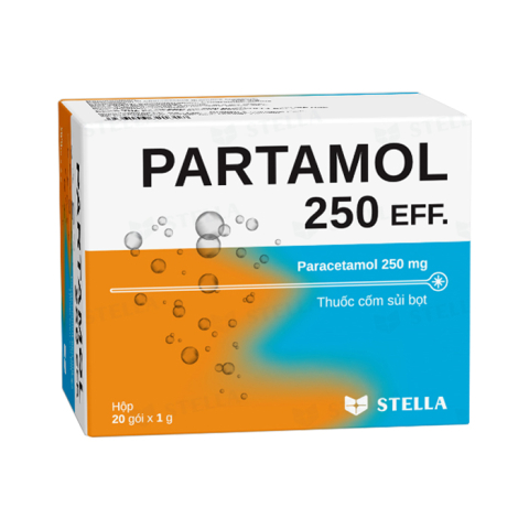 Partamol 250 Eff Stella dùng trong các cơn đau 20 gói
