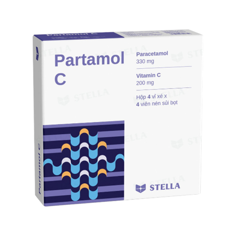 Partamol C Stella dùng trong các cơn đau 16 viên
