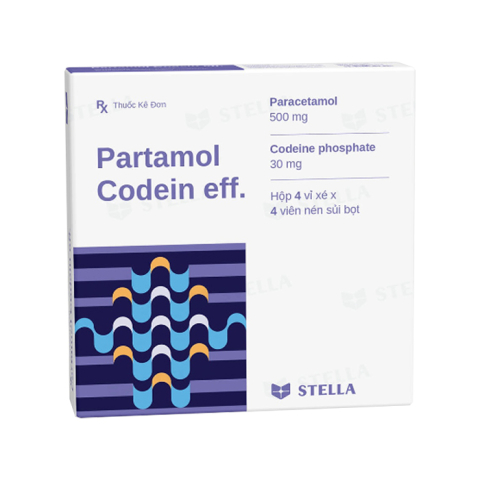 Partamol Codein eff Stella dùng trong các cơn đau 16 viên